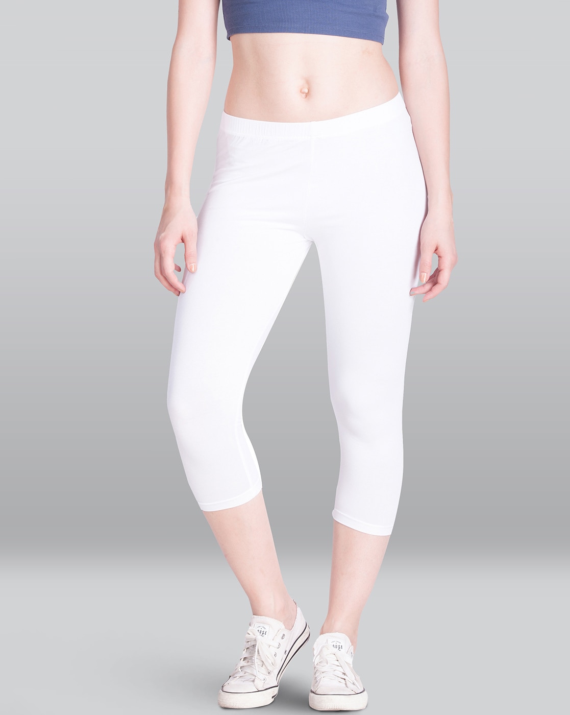 Prisma White Capri Leggings - Comfortable and Stylish