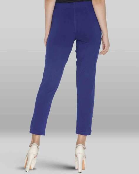 Buy Women's Lilac Grey Pencil Pants, Cotton Pants