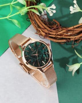 uniquest Green Dial Analogue Fashion Watch with Mesh Strap for Women-picture-32