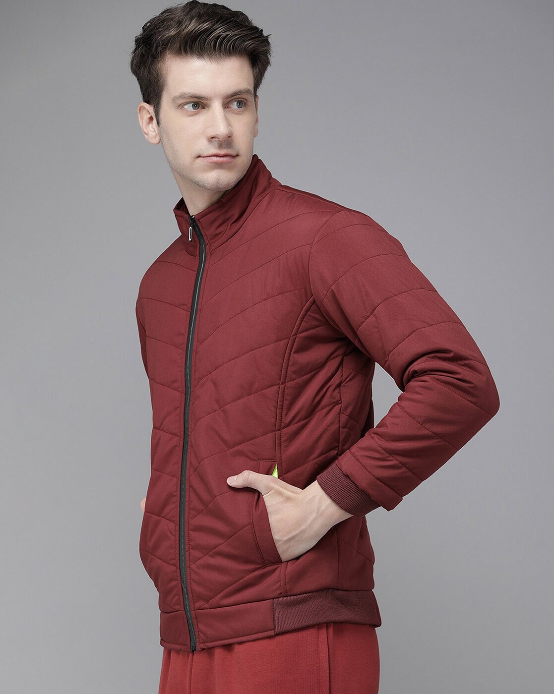 Men Maroon Solid Nehru Jacket By Luxury at Less – Luxuryatless