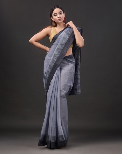 Shop Online Grey Handloom silk Contemporary Style Saree : 247626 -  Traditional Saree