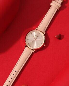uniquest Rose Dial Analogue Fashion Watch with Leather Strap For Women-picture-10