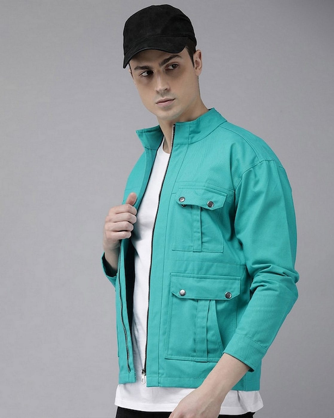 QWERTYU Mens Plus Size Full Zip Denim Jean Jacket Button Down Solid Color  Winter Jackets Army Green XL - Walmart.com