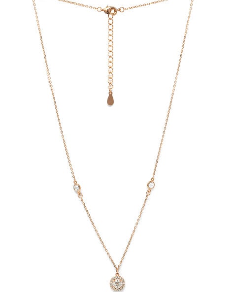 Romantic Rose Gold with two hearts Pendant Necklace