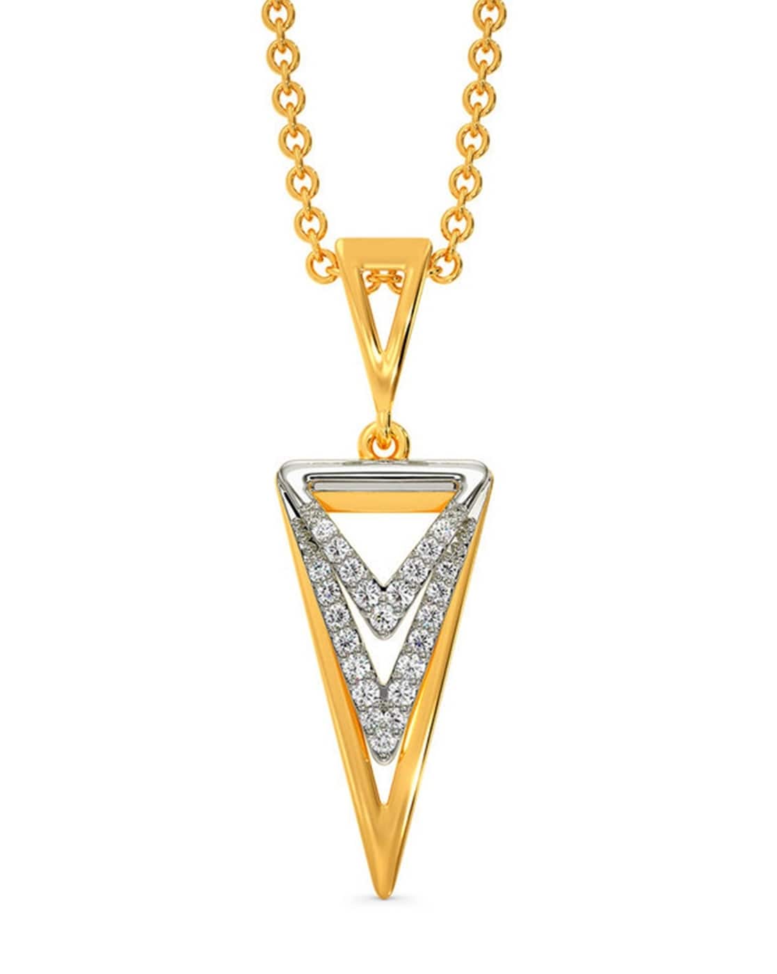 Geometric Diamond & Triangle-Cut White Mother of Pearl Penda | Gold Mine  Jewelers | Jackson, CA