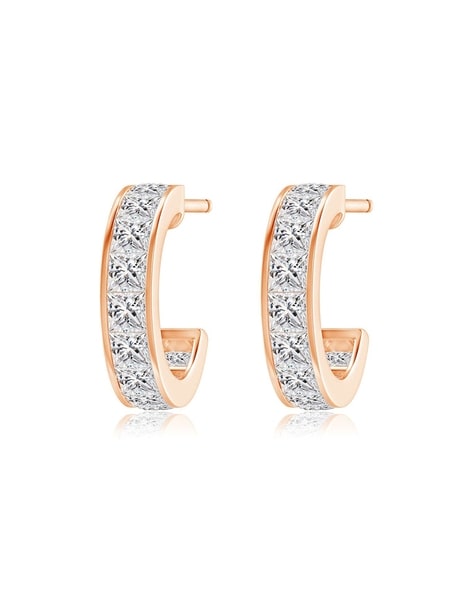 18KR Rose Gold Diamond Nail Earrings – Jon Paul Inc