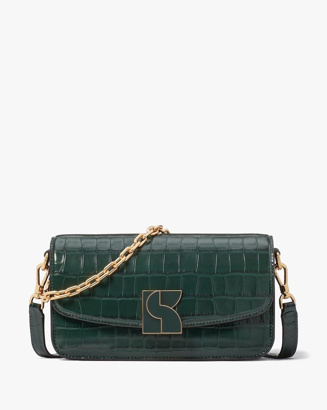 Dakota Croc-Embossed Small Crossbody Bag