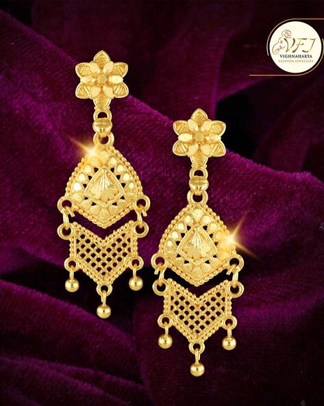 Jewelopia Gold Plated Brass Pearl Bali Jhumki Earrings For Women, Gold –  JEWELOPIA