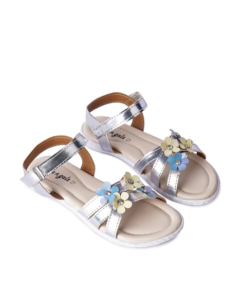 Kids best sale silver sandals