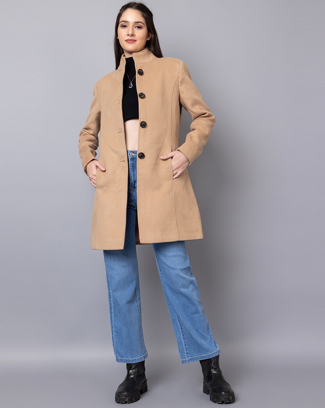 Buy Brown Jackets & Coats for Women by Chkokko Online