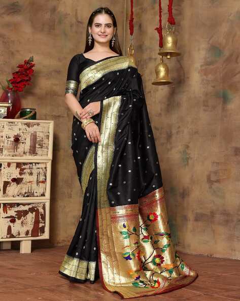 Black pure chiffon saree with black gold border | Saris de créateurs, Mode  indienne, Styles de sari