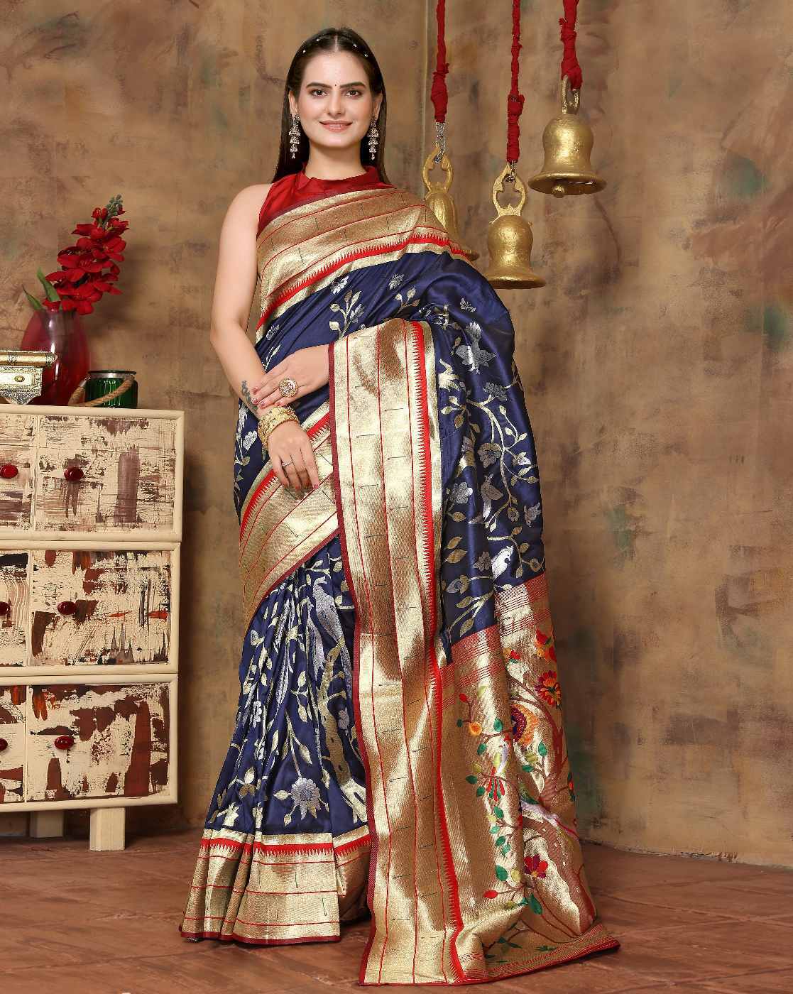 Buy Blue Sarees for Women by Indie Picks Online