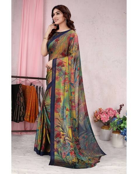 Floral printed chiffon maxi gown - 38 size – VIKA Boutique