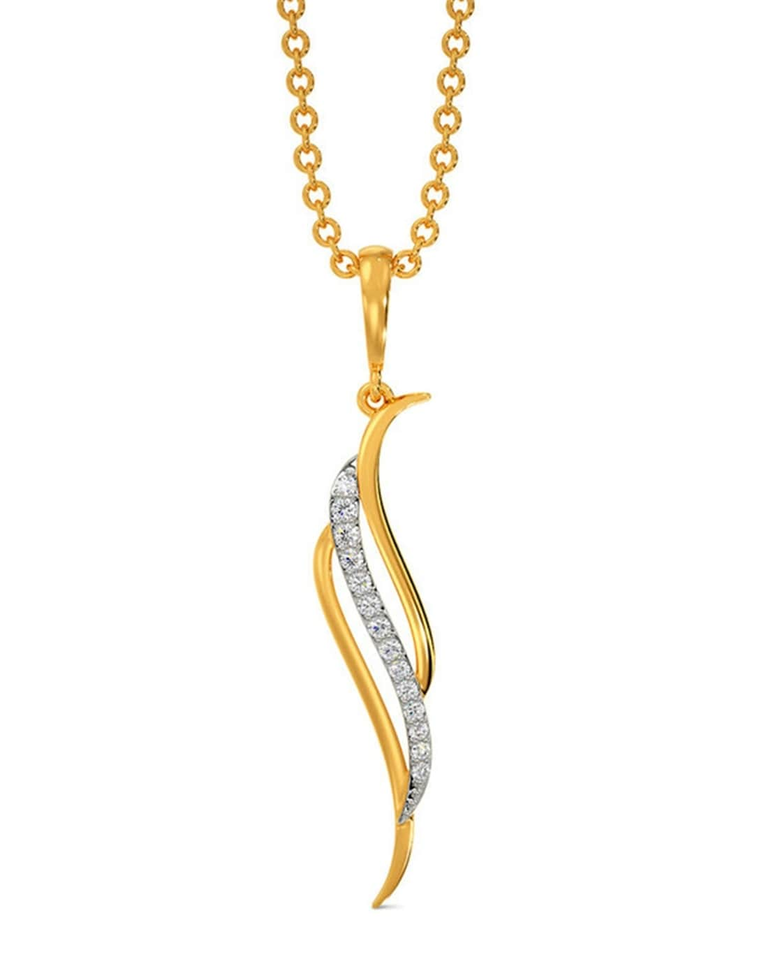 Gold Charming Dew Drops Diamond Pendant – GIVA Jewellery