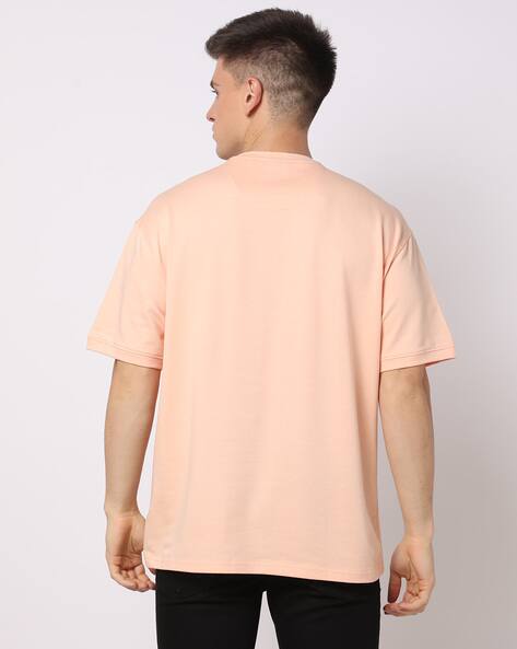 Price History of DNMX Men Boxy Fit Crew-Neck T-Shirt from Ajio