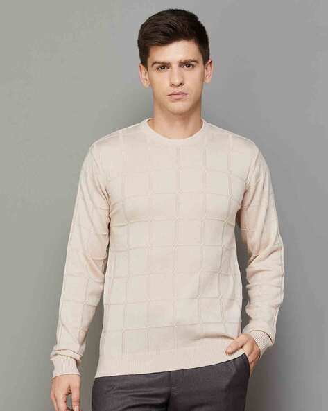 Tan hot sale sweater mens