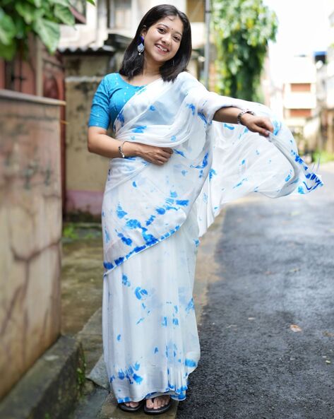 Cotton Silk saree with Contrast border - Blue | Bengali Sarees | Chiro's By  Jigyasa