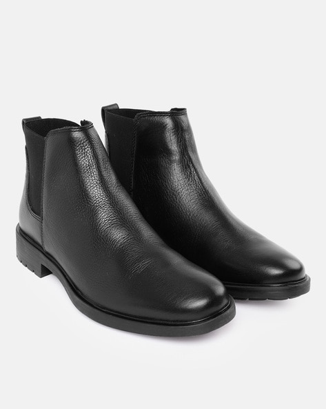 Mens chelsea boots stacked heel hotsell