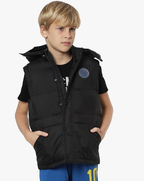 Jack and Jones, Hooded Padded Jacket Mens, Black