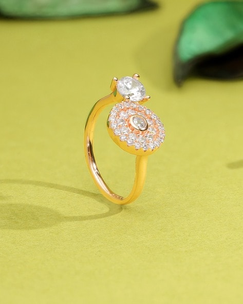 Buy Unique Rose Flower Design Plain Gold Ladies Ring for Girls