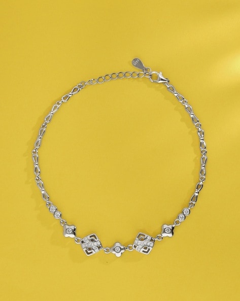 Buy fidahjewels 925 Sterling Pure Silver(Chandi) Black Bead Crystal  Nazariya Bracelet For Kids at Amazon.in