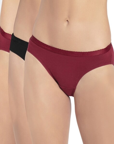 1525 Medium Coverage Super Combed Cotton Mid Waist Bikini with Exposed  Waistband and Stay Fresh Treatment