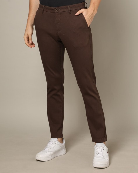 Chinos cognac brown - Organic cotton chinos for men