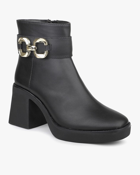 Black Auteuil 105 leather ankle boots | Saint Laurent | MATCHES UK