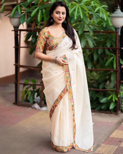 Nayra Enterprise Jari Embroidery Georgette Mirror Work Saree, Size: Free,  Saree,Blouse at Rs 1249/piece in Surat