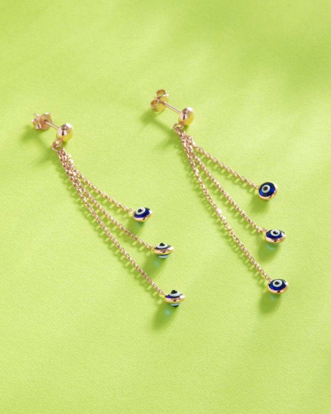 Ethereal Peacock Chain Drop Gold Earrings | Jewelry Online Shopping | Gold  Studs & Earrings