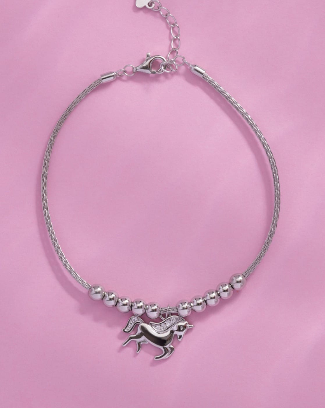 Sterling Silver Looney Tunes Bugs Bunny Double Curb Link Kids Charm Bracelet  | Barry's Pawn and Jewelry