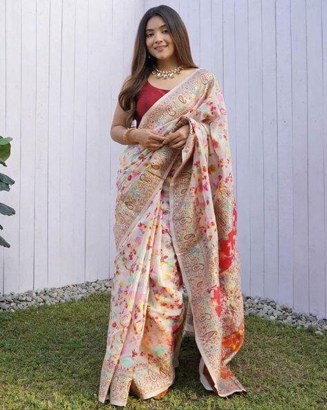 Buy Blue Sarees for Women by GRIVA DESIGNER Online | Ajio.com