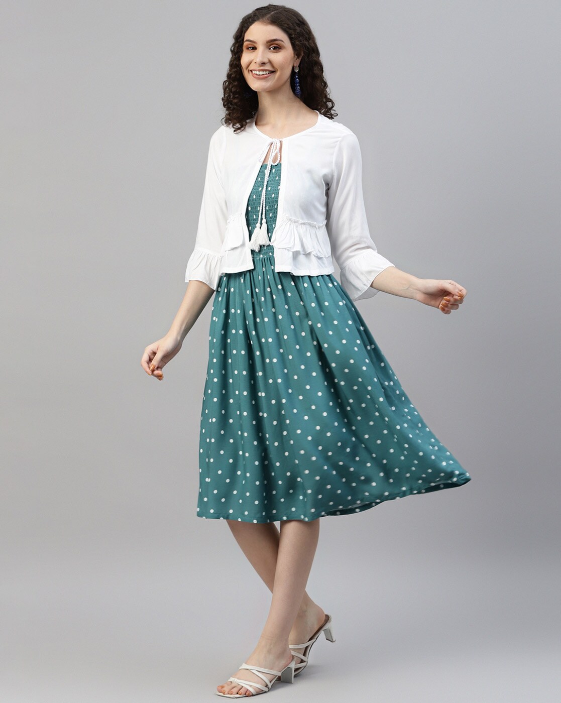 Sea polka outlet dot shirt dress