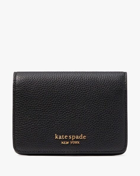 Buy KATE SPADE Ava Pebbled Leather Bi-Fold Card Case Black Color
