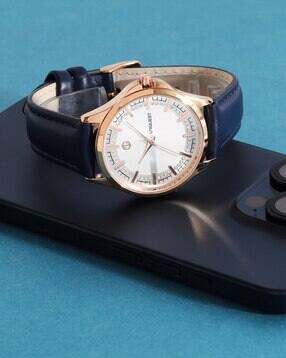 Silver Dial Analogue Fashion Watch with Leather Strap For Women-image-19