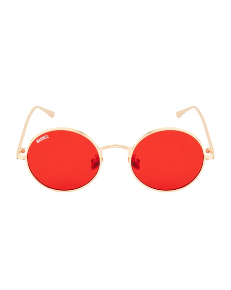 Round sunglasses men red deals