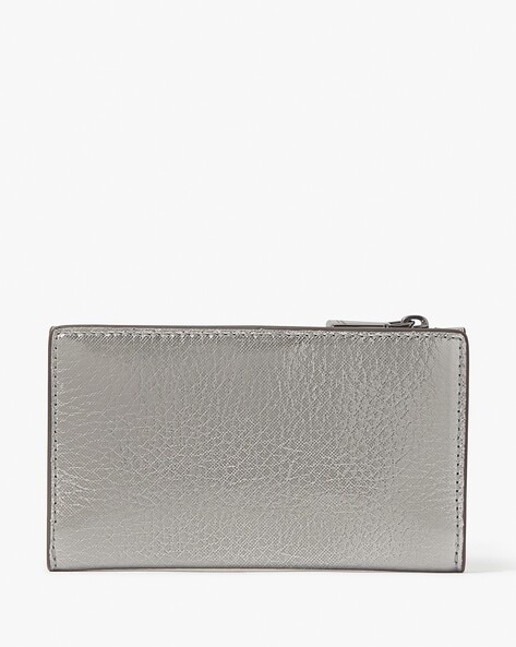 Buy KATE SPADE Morgan Bow Embellished Metallic Small Slim Bi Fold Wallet Silver Color Women AJIO LUXE