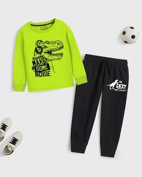 trampoline Graphic Print T-Shirt & Pants Set-picture-22