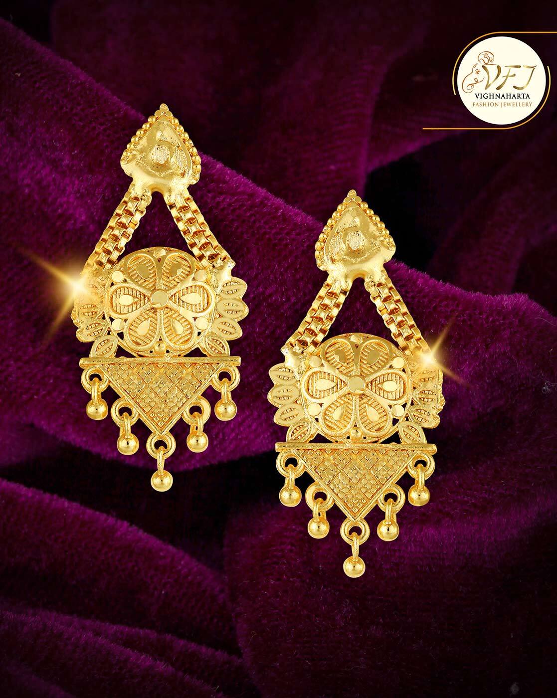 Buy online Gold Brass Drop Earring from fashion jewellery for Women by  Admier for ₹349 at 71% off | 2024 Limeroad.com