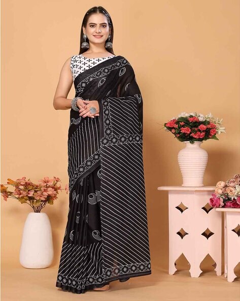 Buy Peach Sarees for Women by APNISHA Online | Ajio.com