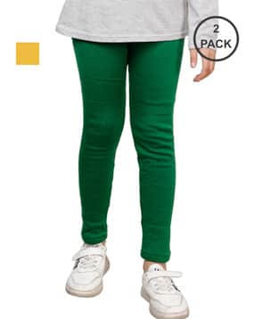 indiweaves Girls Pack of 2 Leggings with Elasticated Waist-picture-8