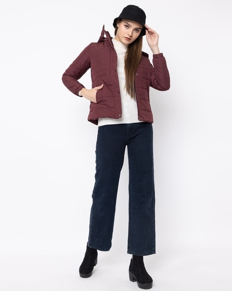 Buy Maroon Jackets & Coats for Women by Armisto Online | Ajio.com