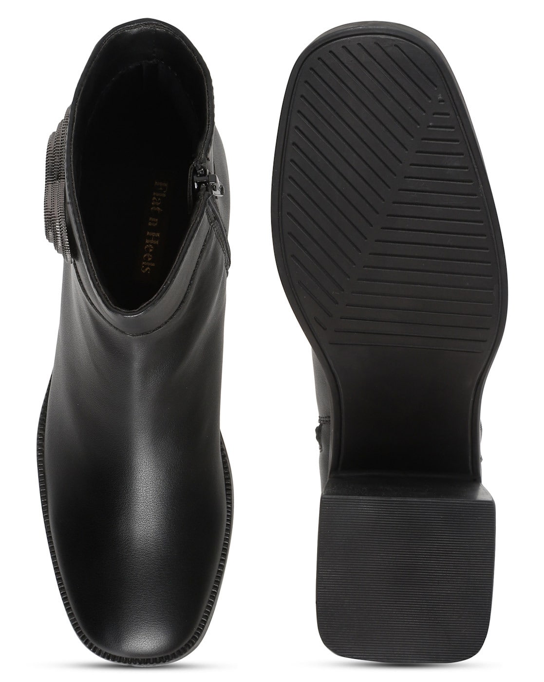 Buy Flat N Heels Women Brown Solid Flat Boots - Boots for Women 1568924 |  Myntra