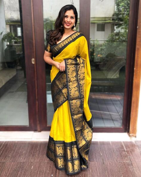 Fabulous Yellow Colour Soft Silk Saree With Blouse – Sareewave