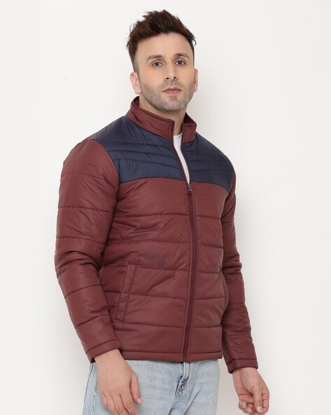 Burgundy colour outlet jacket