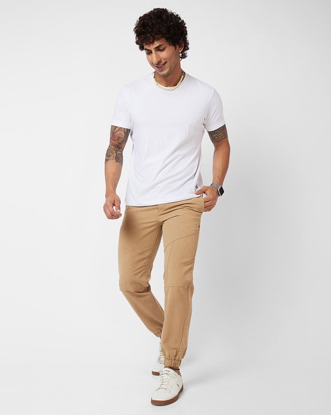 Men Relaxed Fit Cargo Pants with Insert Pockets