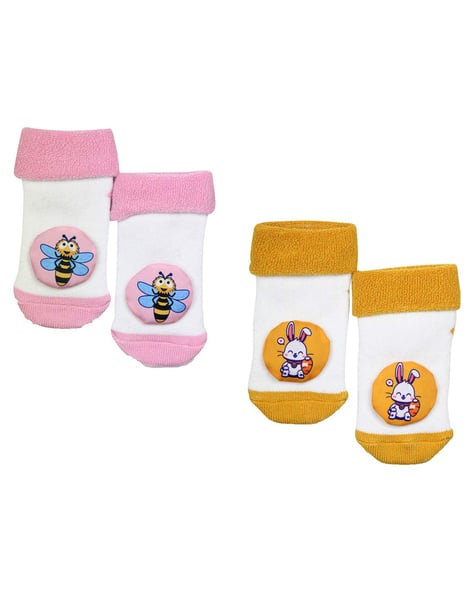 USOXO Pack of 2 Graphic Print Booties