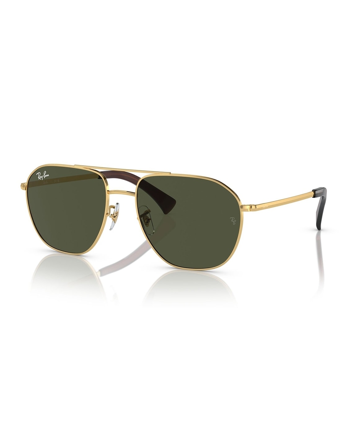 etro Rectangular Black Aviator Sunglasses Premium Glass Lens Flat Metal Sun  Glasses Men Women