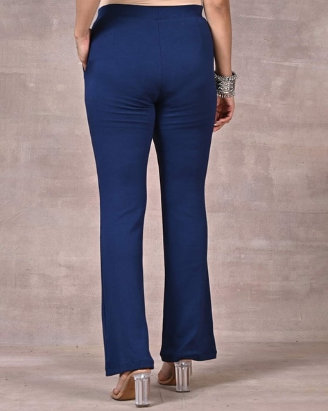 Buy Navy Trousers & Pants for Women by LAKSHITA Online | Ajio.com