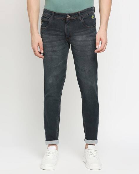 Men Lightly Washed Slim Fit Jeans